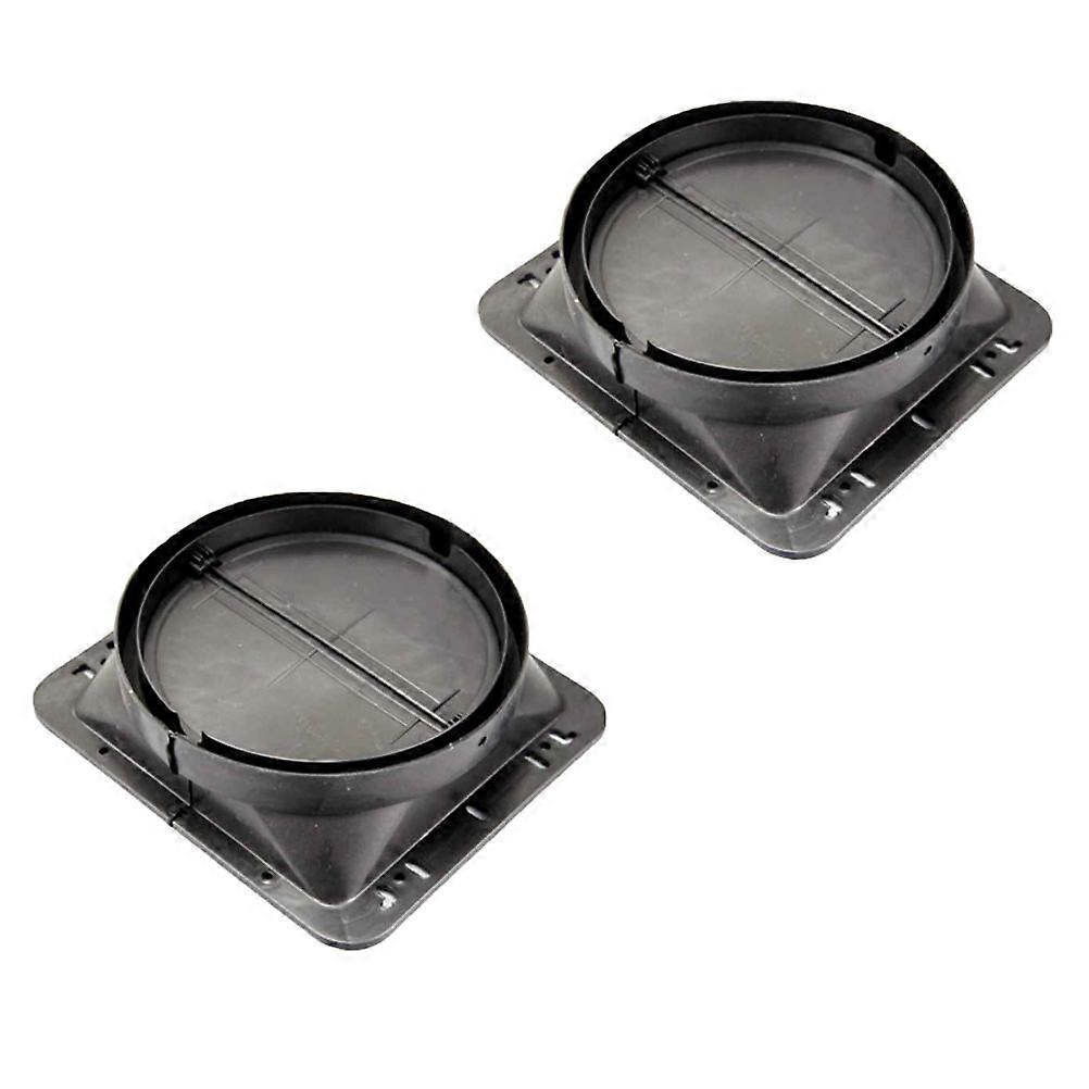 Range Hood Base Prevent Odor Backflow Hotel Managers 20.5x18.2x7cm Black Simple and Practical 2Set
