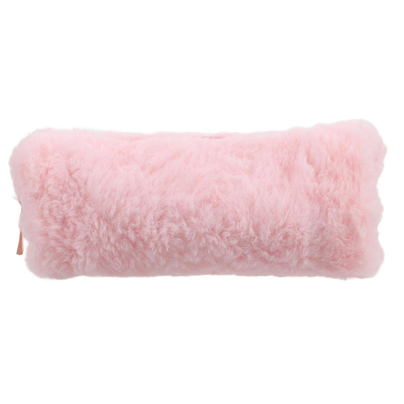 حقيبة قلم رصاص لطيف بسحاب حقيبة قرطاسية رقيق الحقيبة للبنات الوردي 7.86X4.32X0.39in منظمة 1 مجموعة