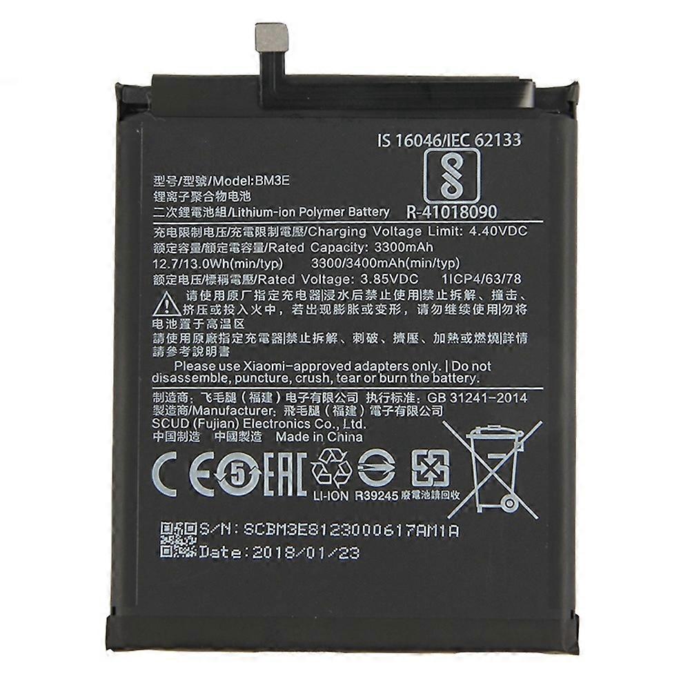 For Xiaomi Mi 8 (6.21 inch) 3.85V 3300mAh Lithium ion Polymer Battery Replacement Part (Encode: BM3E