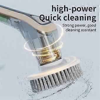 Electric Scrubber Shower Scrubber Ipx7 with 7 Replaceable Brush Heads and Adjustable Removable Exte