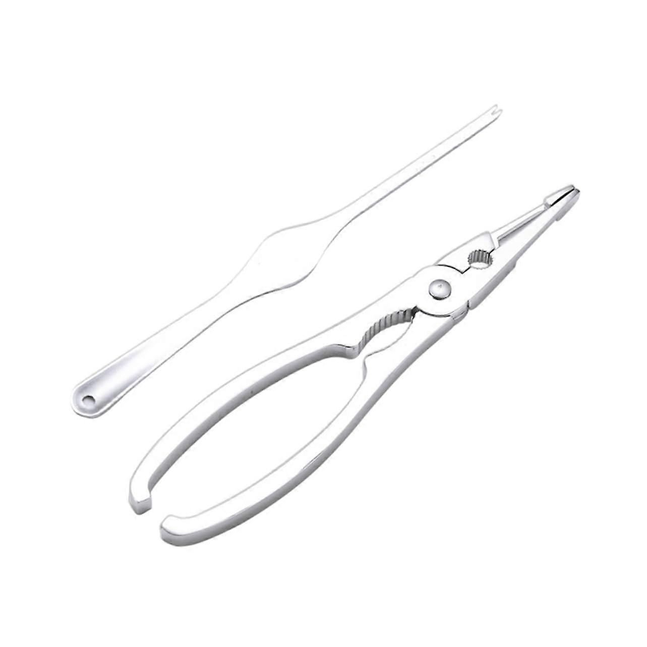 1 Set Zinc Alloy Shrimp Peeler Multifunctional Seafood Tool for Lobster and Nuts Ergonomic Handle to Clean