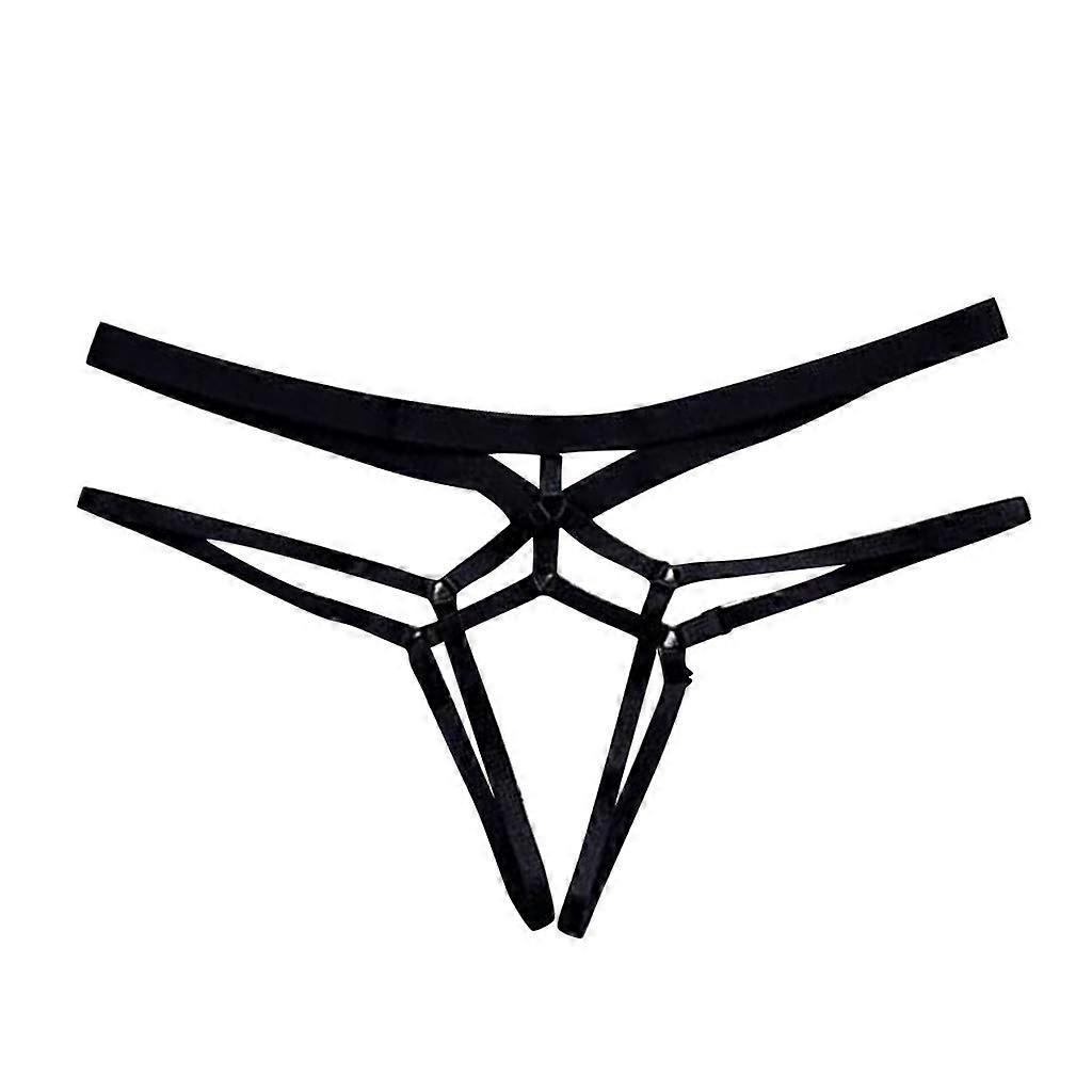 G-String Lace Black Size L Low Rise T-Back Elastic Waist Women's Erotic Lingerie