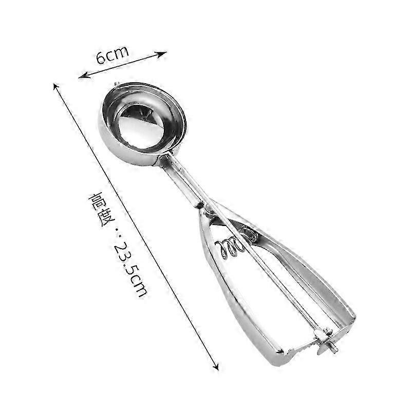 Stainless Steel Ice Cream Scoop Set with Trigger - Perfect for Baking, Cooking and Decorating Frozen Treats, Available in 4, 5, and 6cm Size