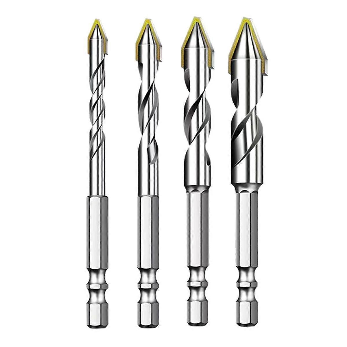 4PCS Eccentric Twist Drill Bit High-Strength Drill Bits Set 6mm/8mm/10mm/12mm Metal Twist Drill Bit