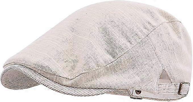 Beret Flat Cap - Lightweight breathable linen fabric