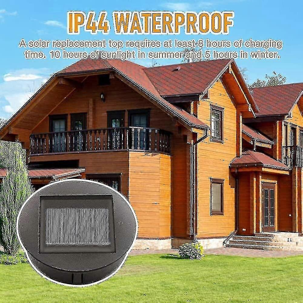 4-Pack Replacement Solar Lanterns with LED Bulbs, Solar Panel Ceiling Light