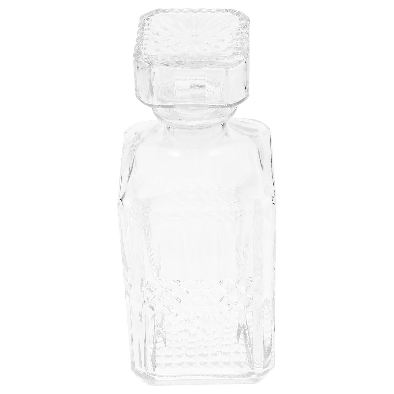 Carafe Decanter With Airtight Geometric 1000ml Glass For Dining Experience Enhancing Flavor And Aroma 1Set