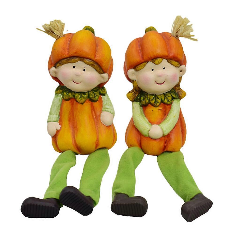 Decorative Sculpture Desktop Decorative Statue Home Decor Cartoon Shape Polyester 2Pcs