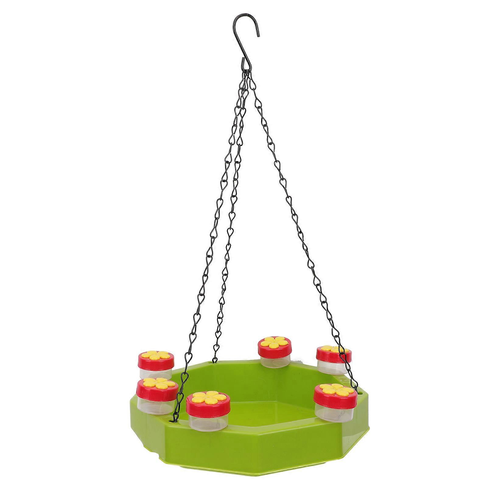 Bird Food Water Container Metal Hanging Hummingbird Feeding Tool 39x24.8cm 1 Set