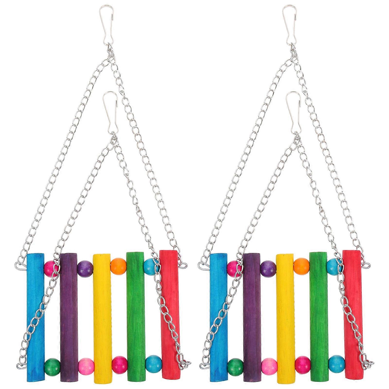 Parrot Playthings Suspendable Bird Accessory Indoor Play Round Shape Adorable Design 2Pcs