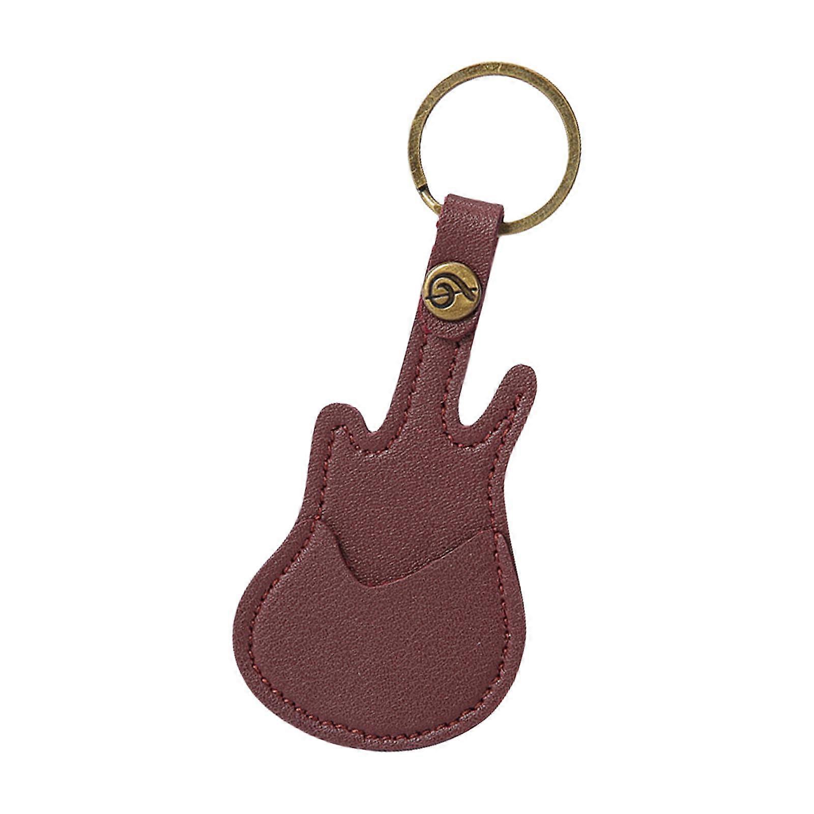 Portable Guitar Pick Holder Clip, Practical, Durable, Guitar Pick Holder for Easy Storage and Access, Dark Brown