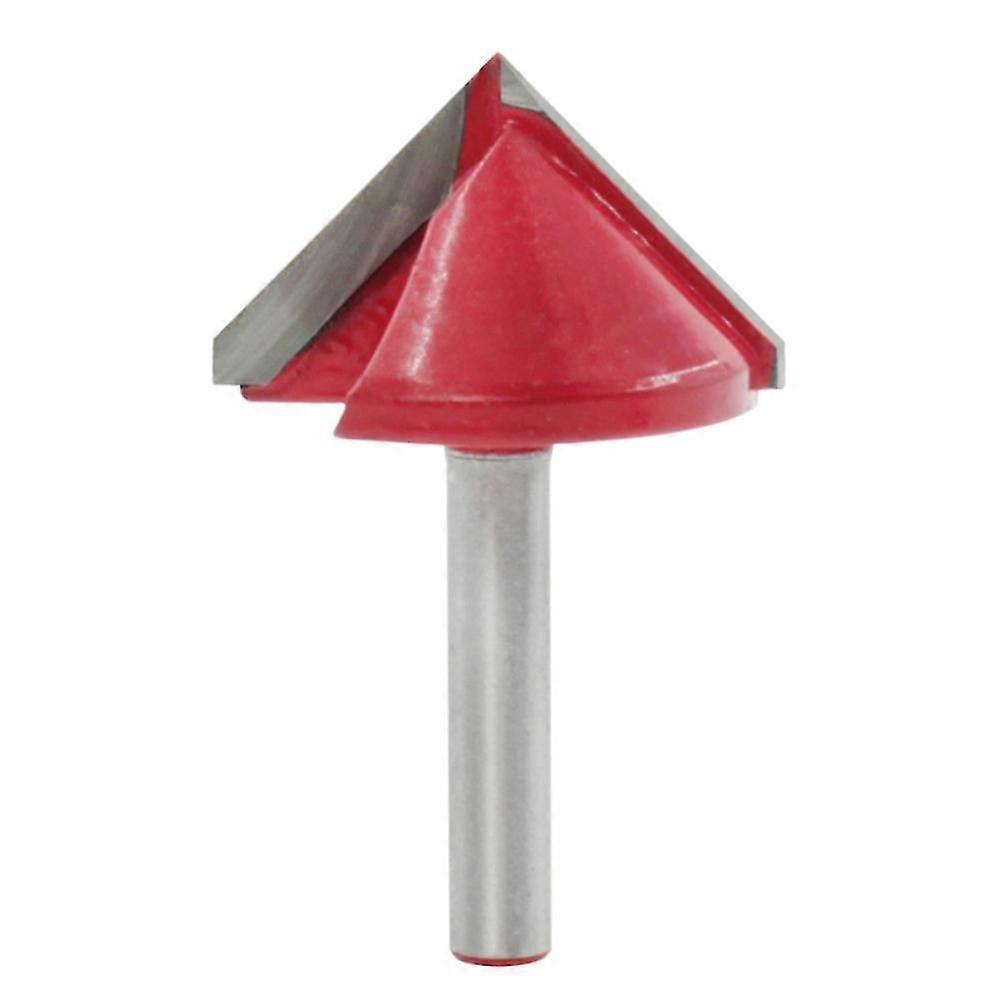 ZHOUBA 6mm Shank 90 Degree CNC V Grooving Router Bit Woodworking Engraving Cutter Tool-Good