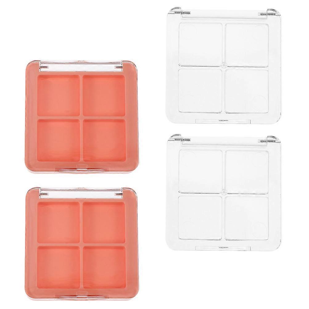 4 Grids Empty Eyeshadow Acrylic Cosmetic Storage Boxes for DIY Makeup Travel Size
