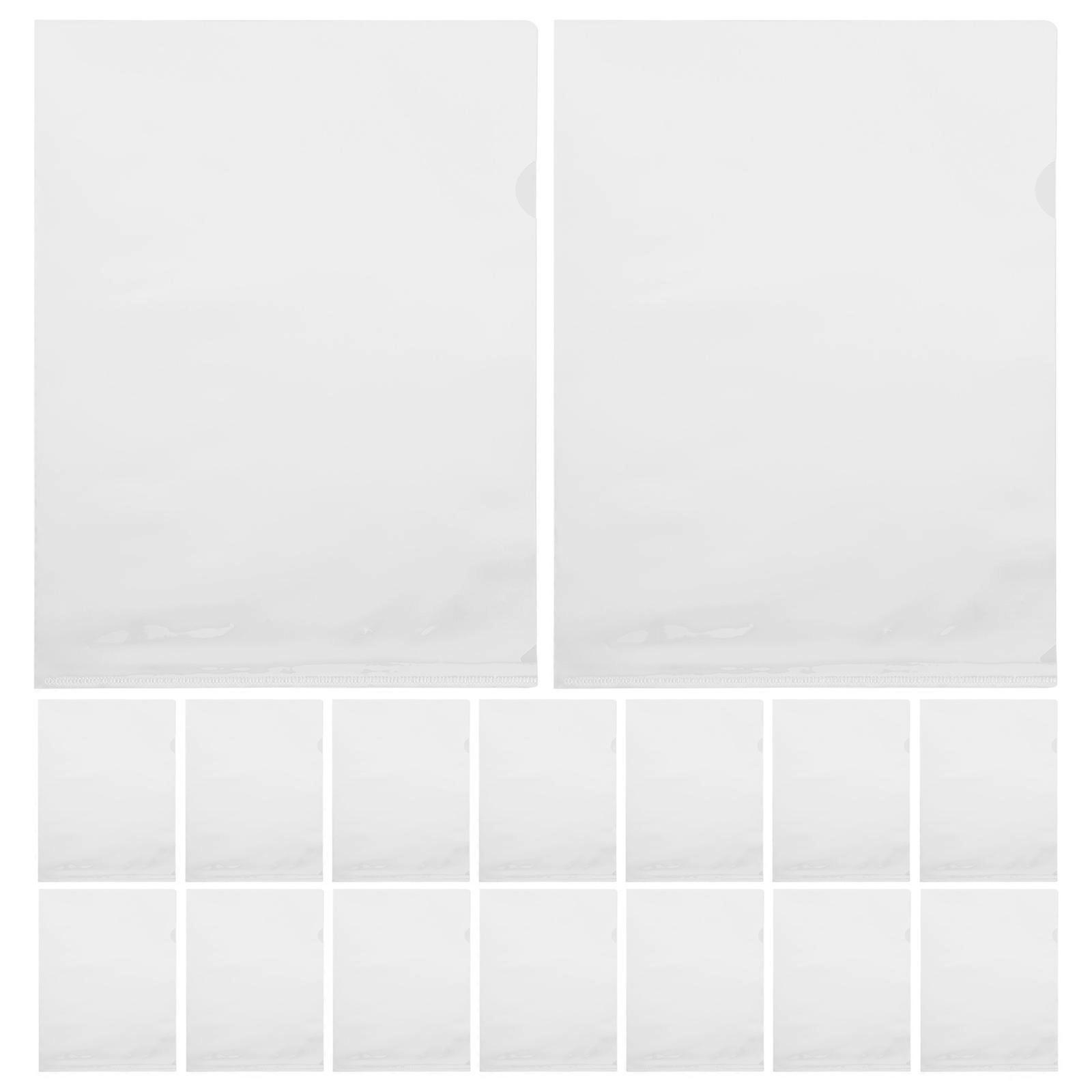 20pcs Clear Document Sleeves Paper Protectors Versatile Storage Folders for Office School Use Easy Visibility Efficient Organization