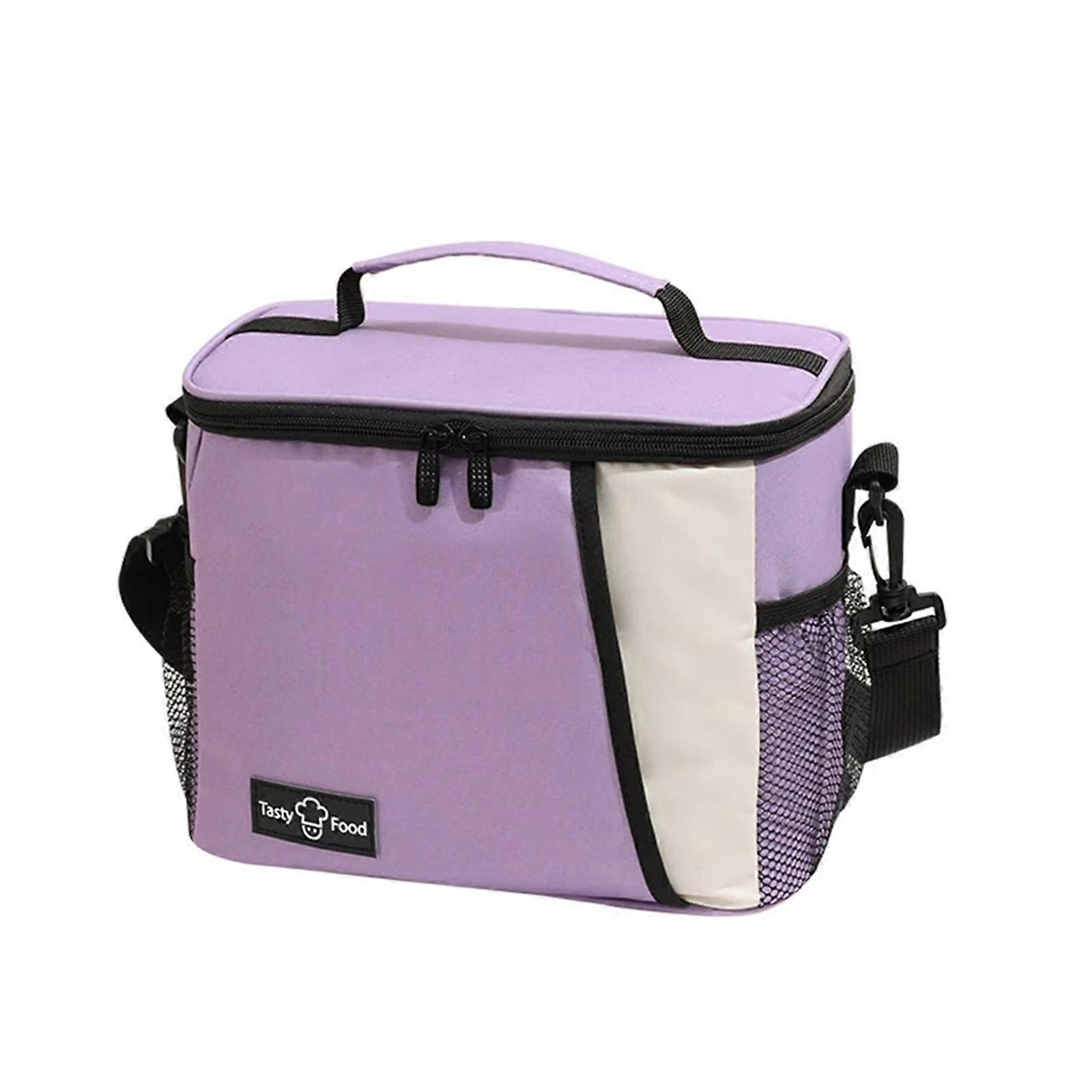 Isolated Lunch Bag for Men and Women, Reusable, Adjustable Shoulder Strap, Insulated, Purple Color, 1PC
