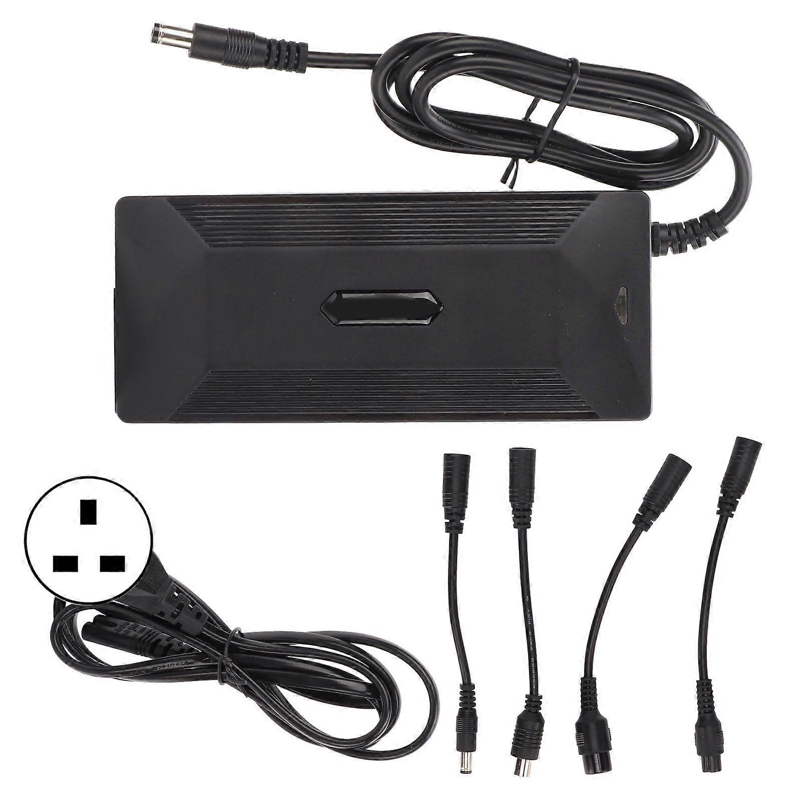 شاحن بطارية سكوتر كهربائي 42 فولت 2 أمبير شاحن محول ذكي متعدد الوظائف 100240 فولت المملكة المتحدة قابس YMQX)