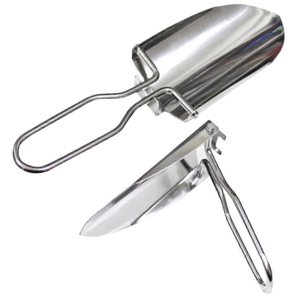 Camping Small Picnic Outdoor Gardening Tool Stainless Steel Foldable 2Pcs