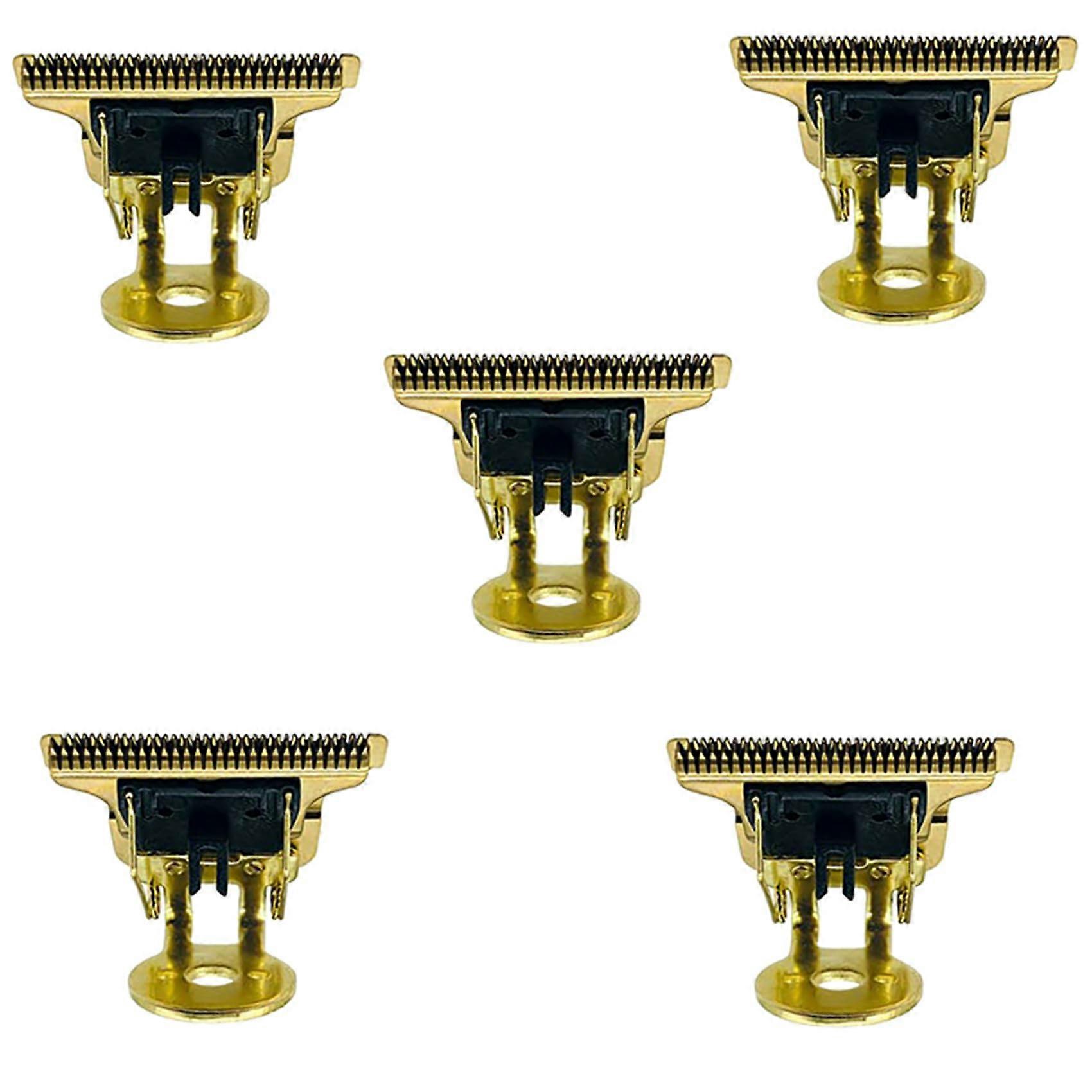 T-Shaped Hair Cutting Machine Set of 5 with Gold T9 Blades and Adjustable Stand for Professional Head Cutting