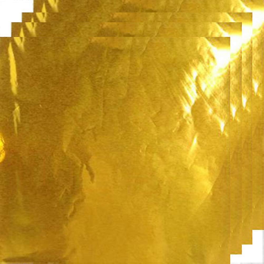 Candy Wrapping Paper Aluminium Foil Paper for Chocolate Packaging Sheets Golden 8x8cm Snack Packaging Wrappers 400Pcs