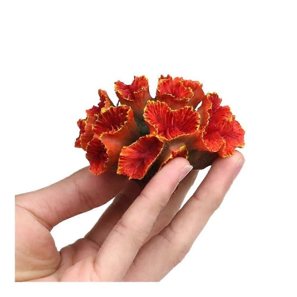 2PC artificial plants in flower shape, artificial coral ornaments, suitable for aquarium landscape design.