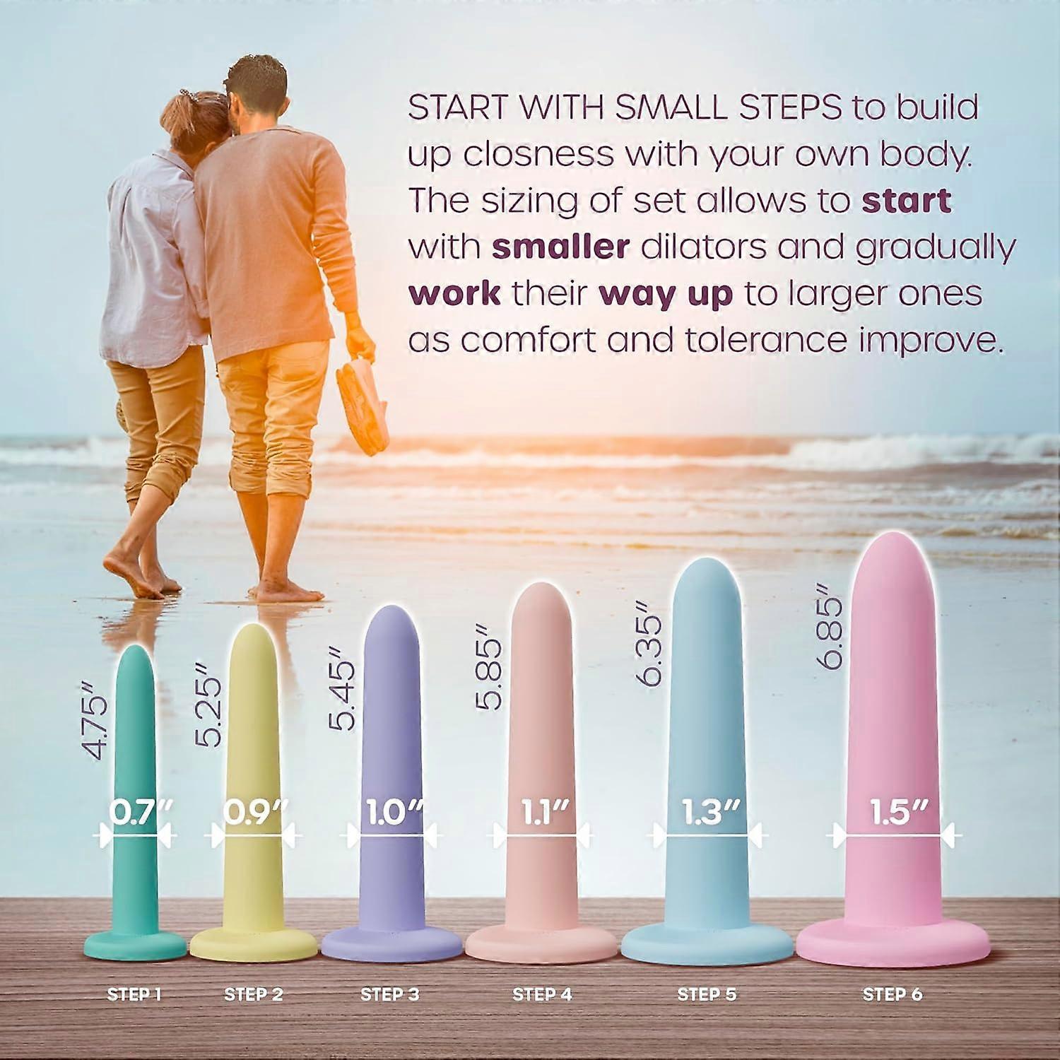 2025 Newest Luna Silicone Pelvic Floor Strengthener Dilator - 6 ...