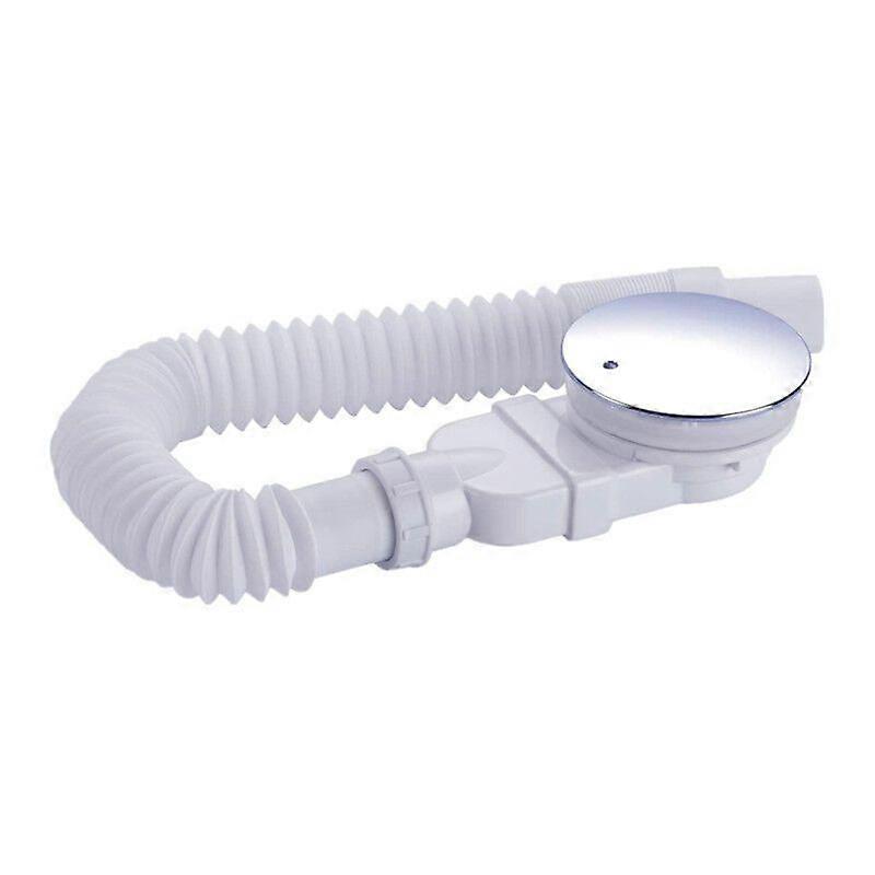 90 mm Duschwanne, extra flach, Duschwanne, Ablauf mit Anti-Odor-System, Haarfilter, flexibel, Abdeckung chrom, weiß