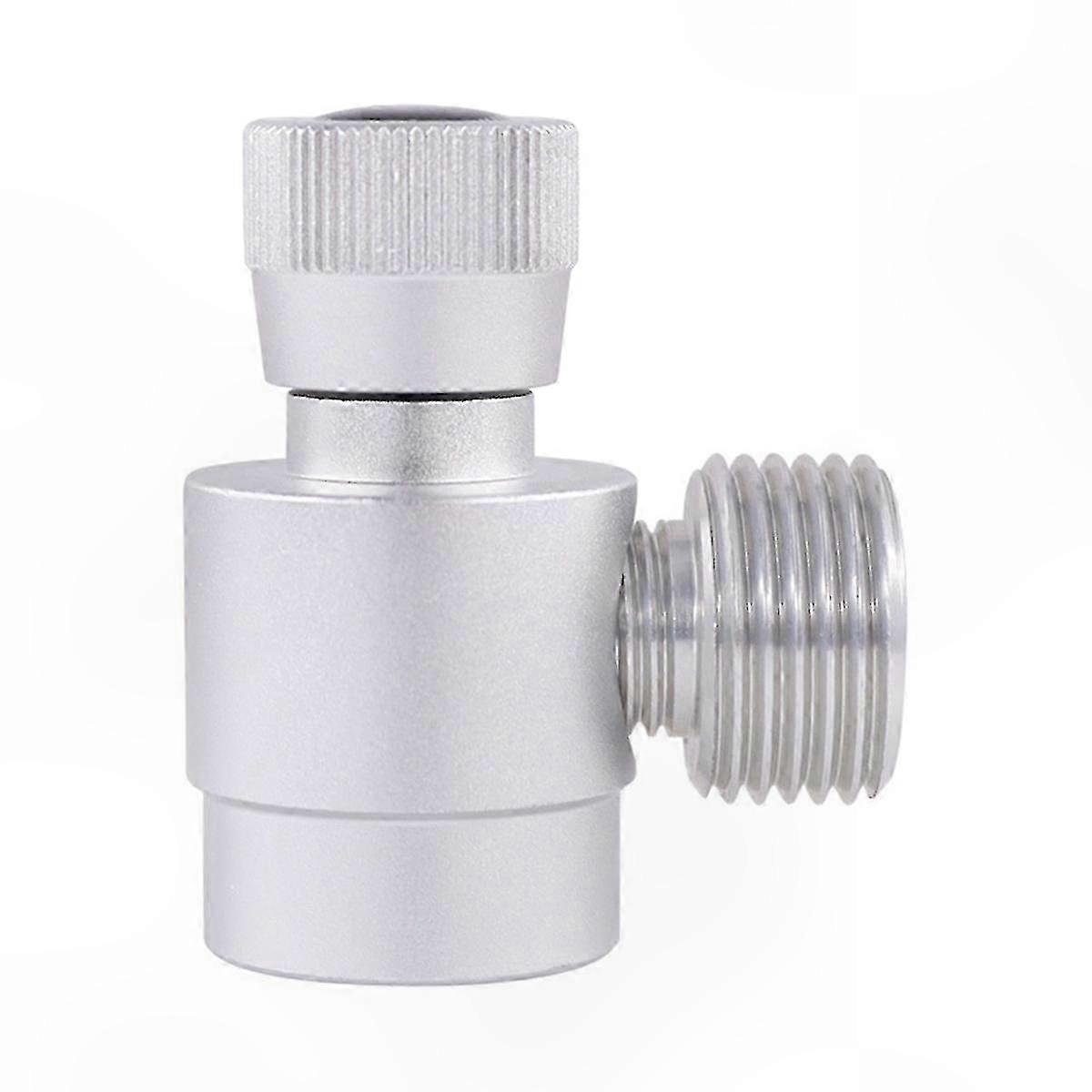 Adapter for CO2 Cylinder Refill, M10x1 to W21.8-14 Gas Regulator Connector, Compatible with Argon, CO2, and Mixed Gases, Silver Tone