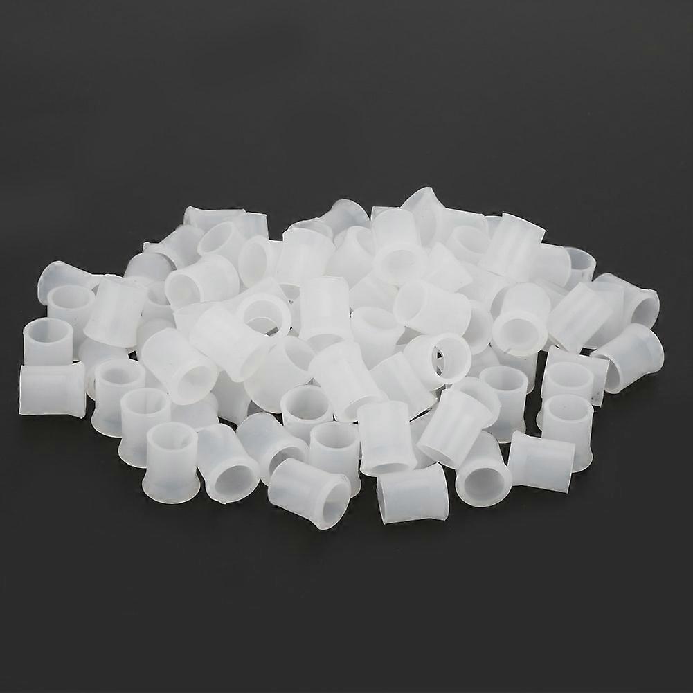 100pcs Black/White Cigarette Pipe Disposable Tips Pipe Mouthpiece Stem Rubber Bits(#4)