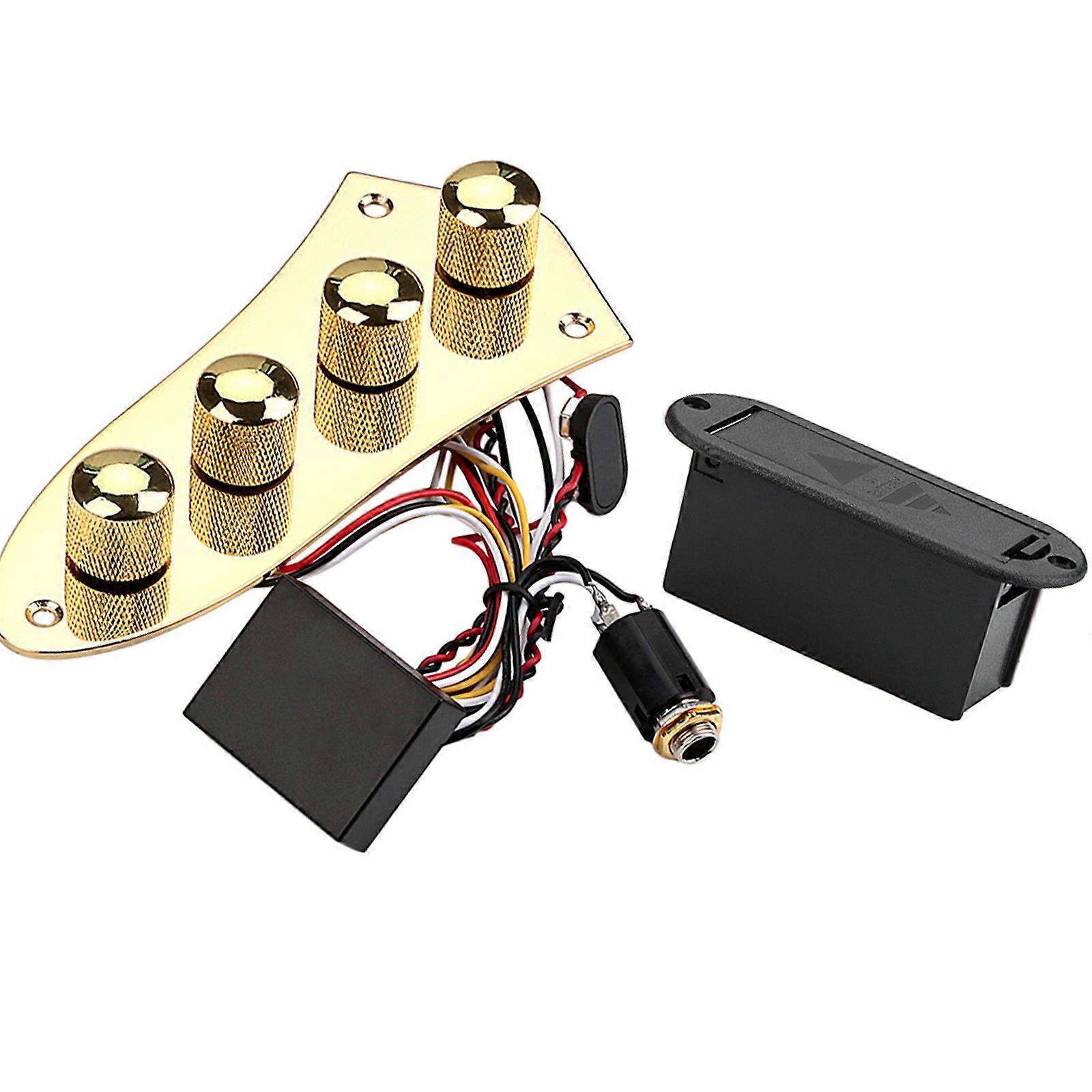 4 דרכים לוחית בקרה טעונה בגיטרה מחווטת מראש טעון מראש ידיות הרכבה של צלחת בקרה לגיטרה חשמלית צבעונית