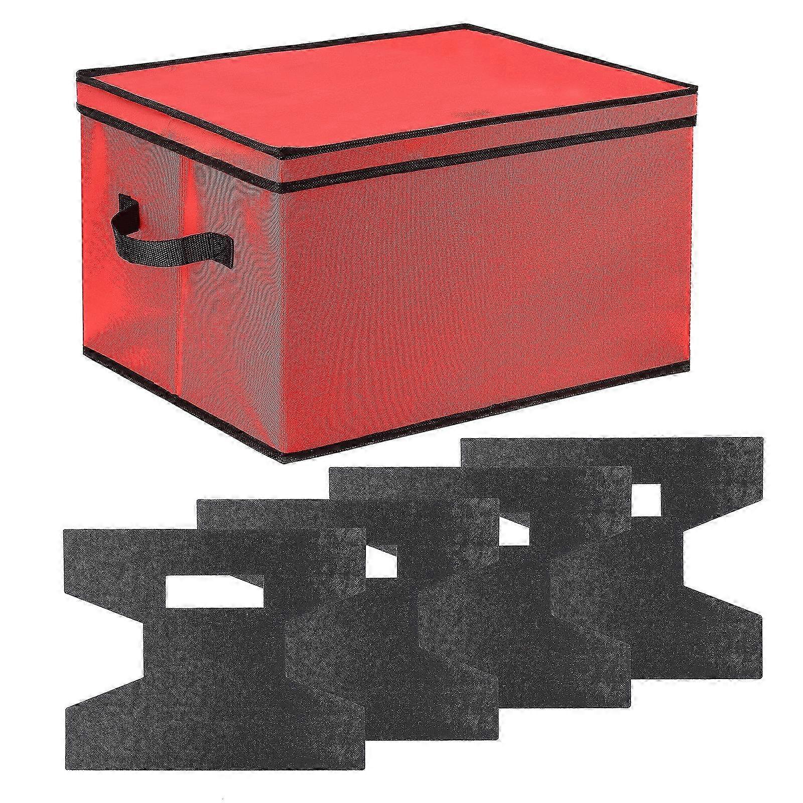 2025 Christmas Ornament Storage, Versatile Storage Compartments For Holiday Decoration Container, Protective Durable Material With Clear Slot And