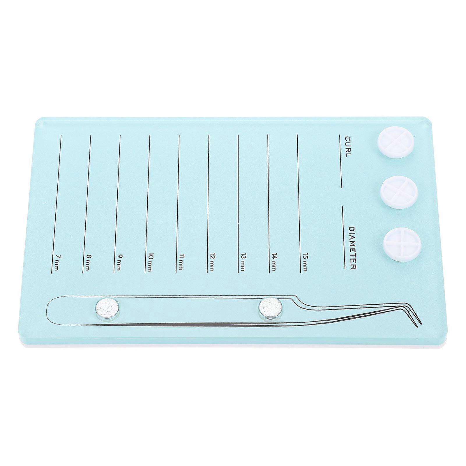 Durable Eyelash Pallet Acrylic Eyelash Grafting Tool Beauty Salon Use Green 14.3x9.4cm Display 1Pack