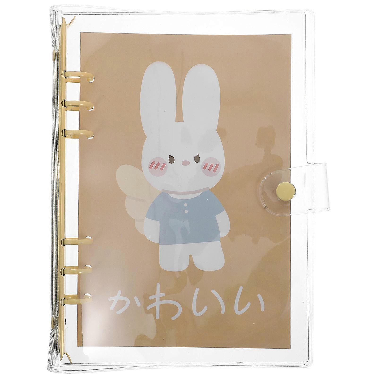Transparent Loose-leaf Binder Cover A5 PVC Handbook Case Simple Design Dust-proof 1 Piece
