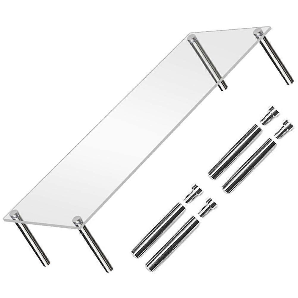 Clear Display Stand Desktop Cake Holder Transparent Rectangular Multi-Function Dessert Accessory For Weddings 25.40X12.00X5.00CM 1Set