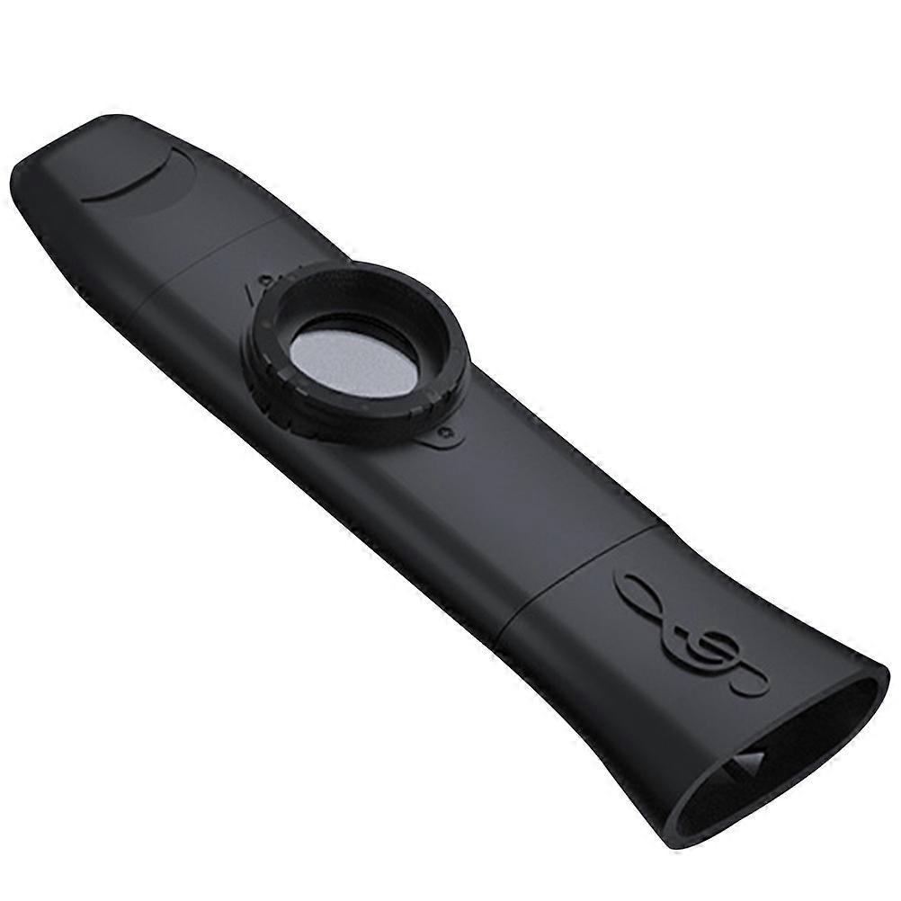 Durable Plastic Kazoo for Kids Music Education Black Color Easy to Use with Membranes and Rope 1 Set