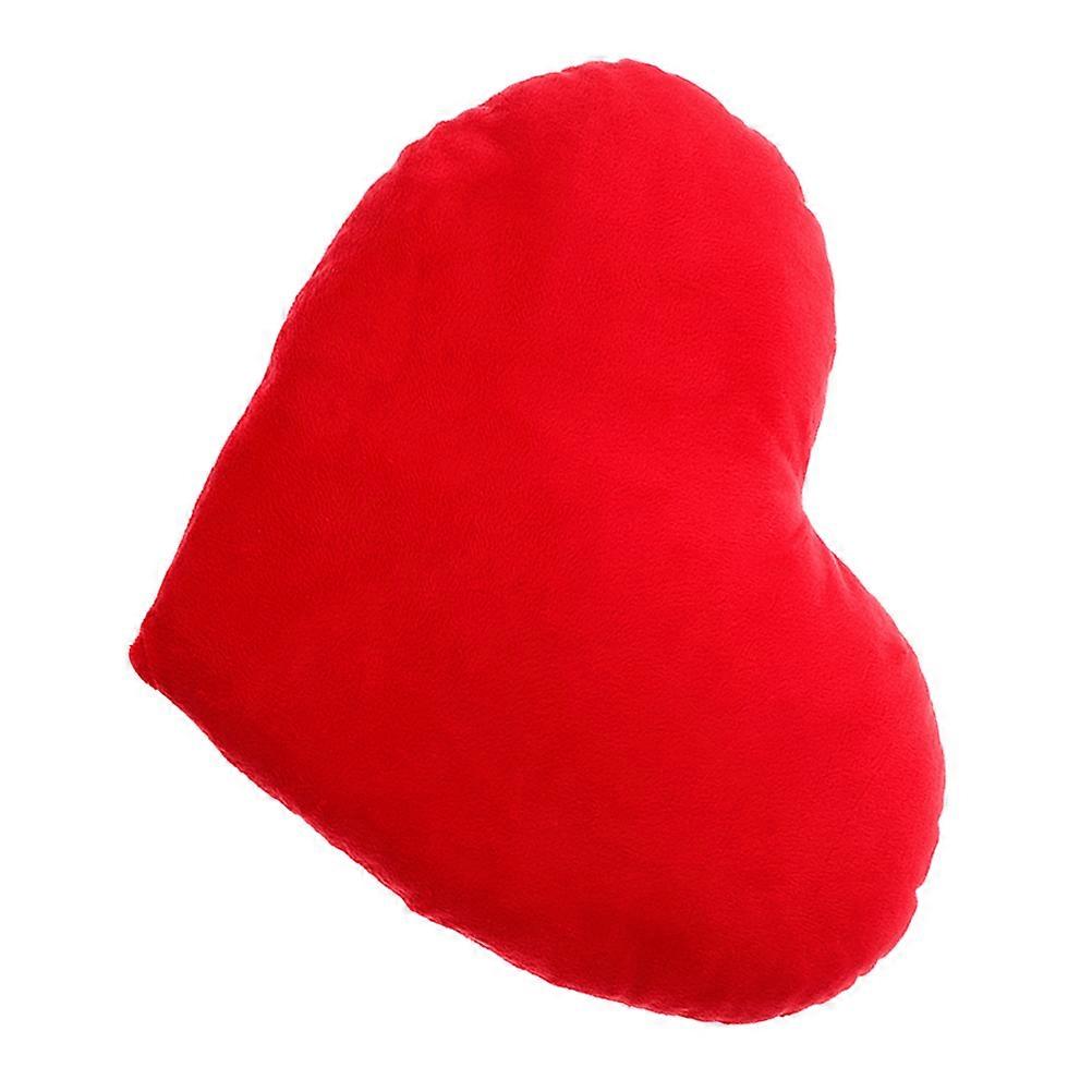 Cute Heart Pillow Cushion Plush for Car Decoration Red Simple and Elegant Design Backrest 1Pack