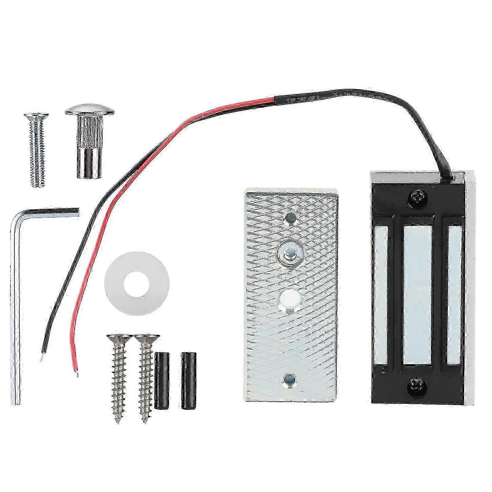 24V Mini Electromagnetic Lock for Door, 60kg Holding Force, Power-On Locking