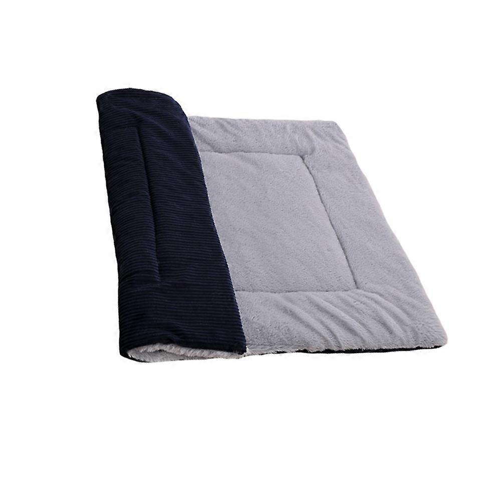 Grey Pet Cat Cushion Warm Pads Reversible Soft Sleeping Mats Ideal for Crates and 60x40cm