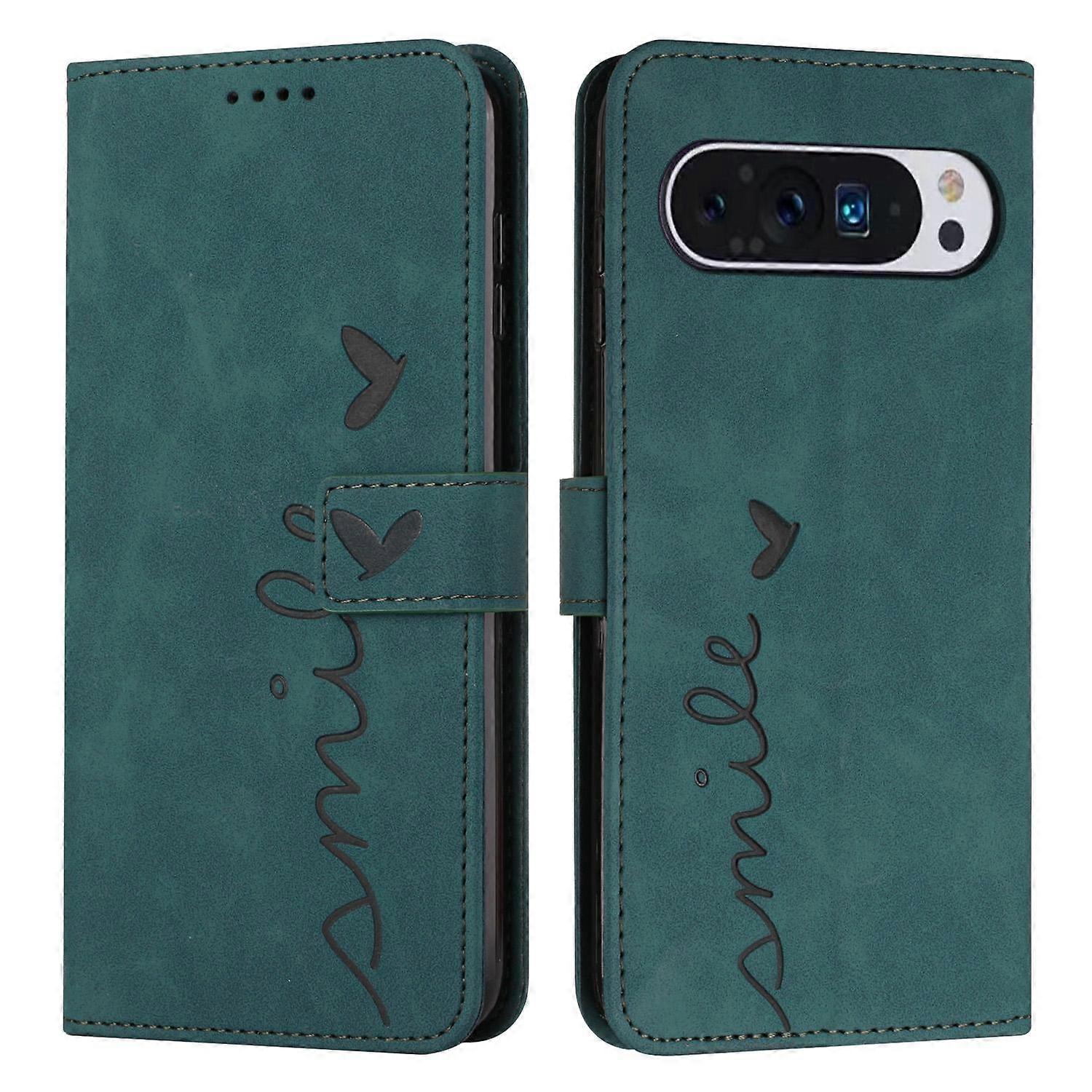 جراب هاتف جلدي منقوش بالبشرة مع حبل طويل