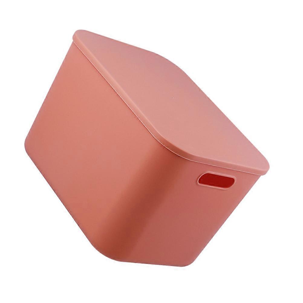 Orange Cube Storage Organizer with Lid and Handles Made of PP Material for Home Organization 12.5x12.5x15 Inches