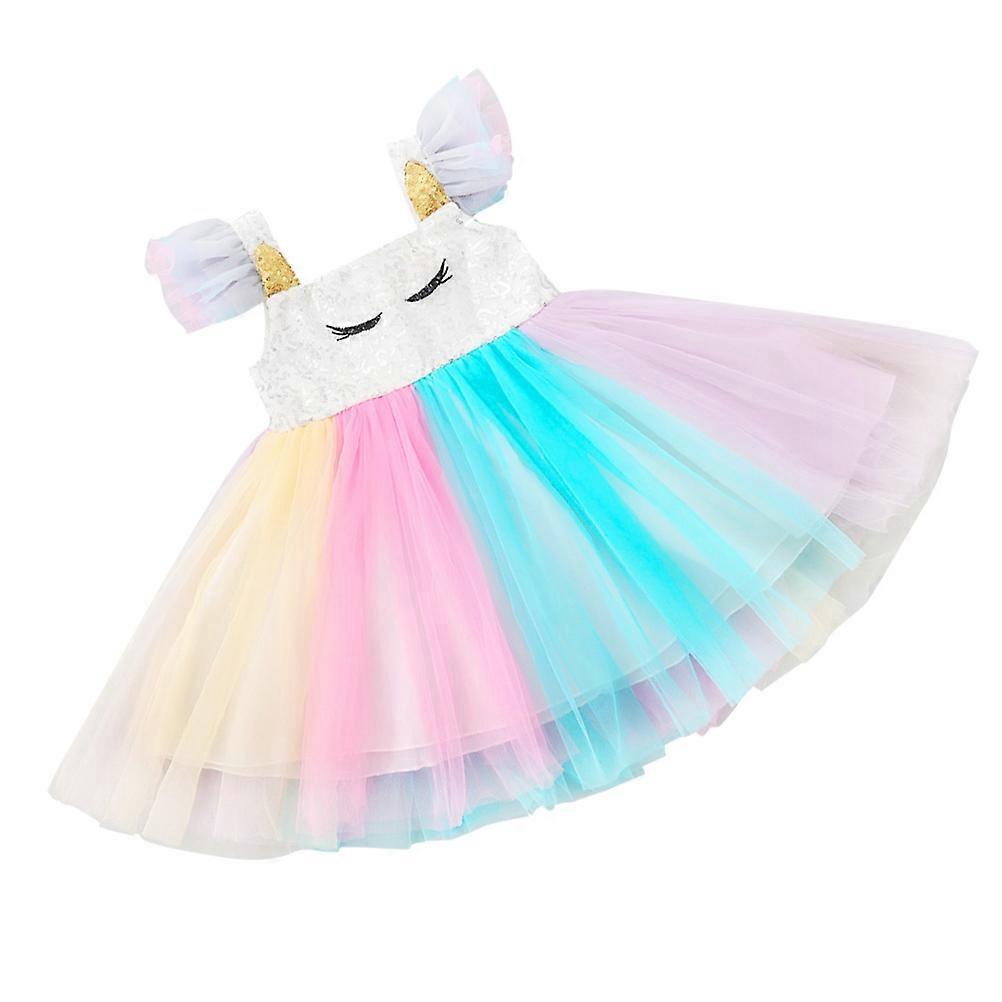 Girls Tutu Skirt For Parties Performance Outfit Assorted Color Sleeveless Princess Style 1Pack