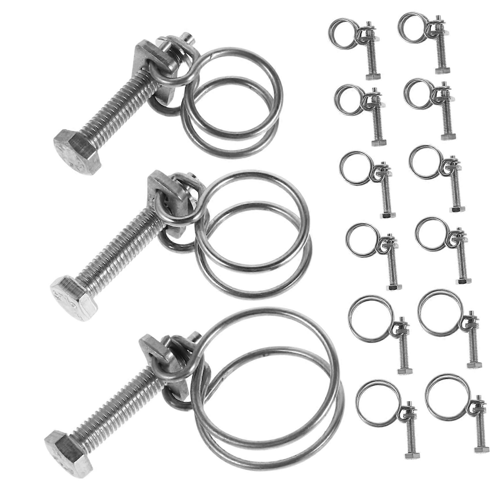 Stainless Steel Wire Hose Clamps - Multiple Sizes for Water and Gas Pipes, Durable Pipe Clamp Solutions