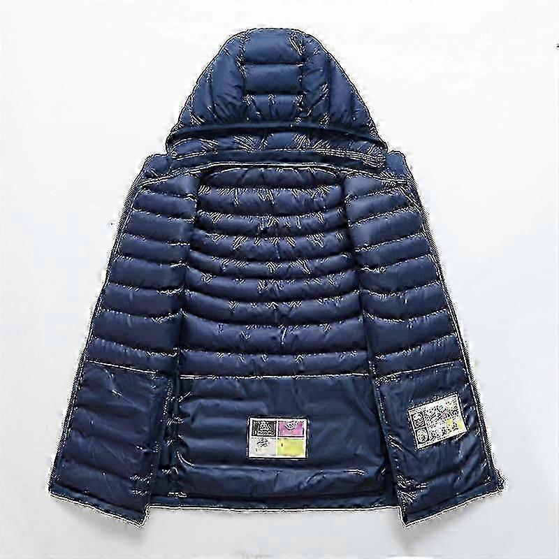 Down Jacket Men's Sleeveless Detachable Hooded Winter Light Solid Color