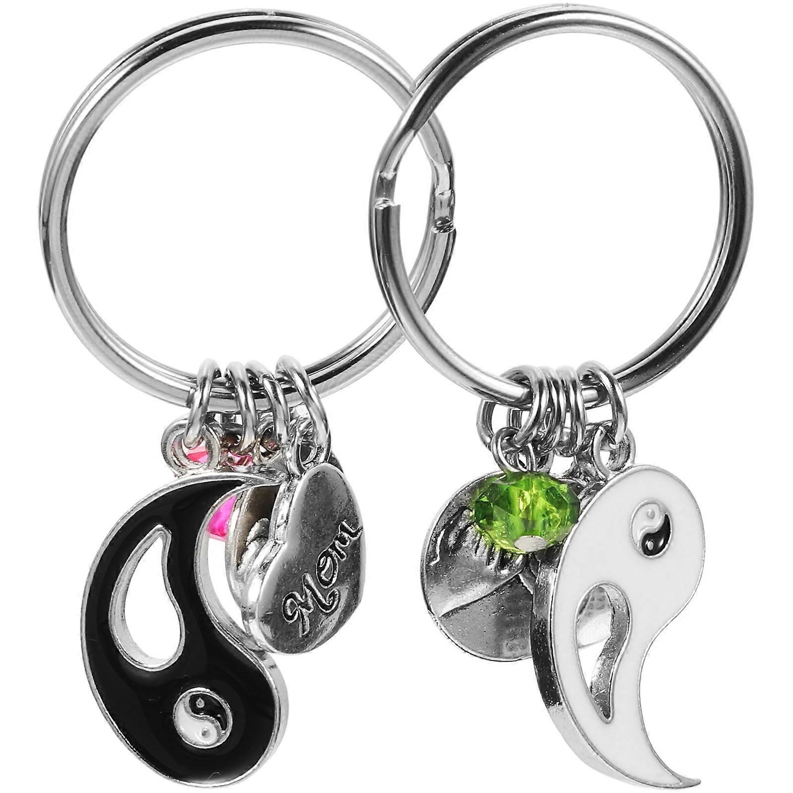 Unique Key Pendant Relationship Chain For Women Featuring Highly Polished Alloy 1 Pair