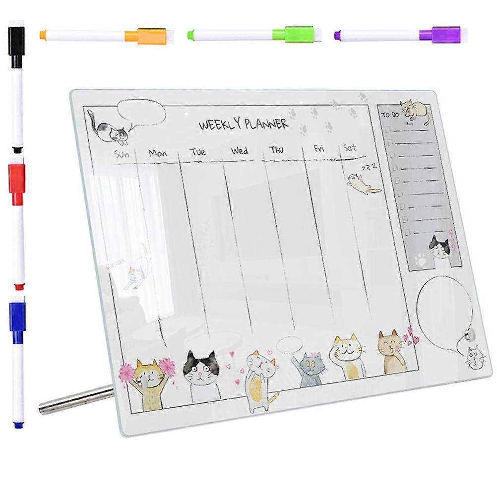 Multifunctional Message Board Acrylic Writing Board Home Use Rectangular Transparent Messaging 1Set