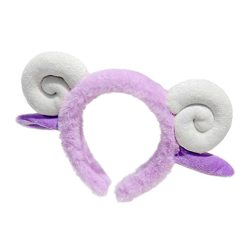 Fashionable Plush Sheep Ears Headband For Women And Girls In Violet Color For Everyday Use And Casual Wear 1Pack