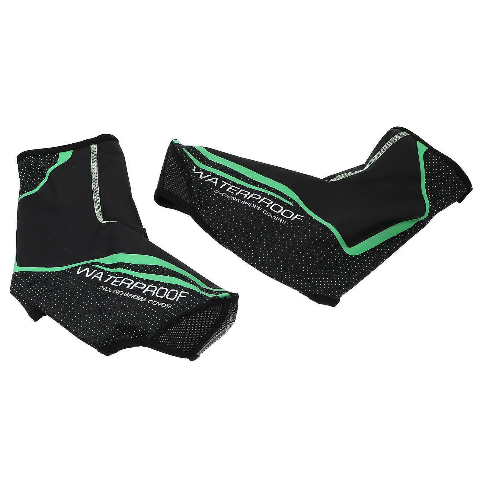 Unisex Waterproof Cycling Overshoes For Winter Riding 1 Pair Black Warmth Reflective Strips