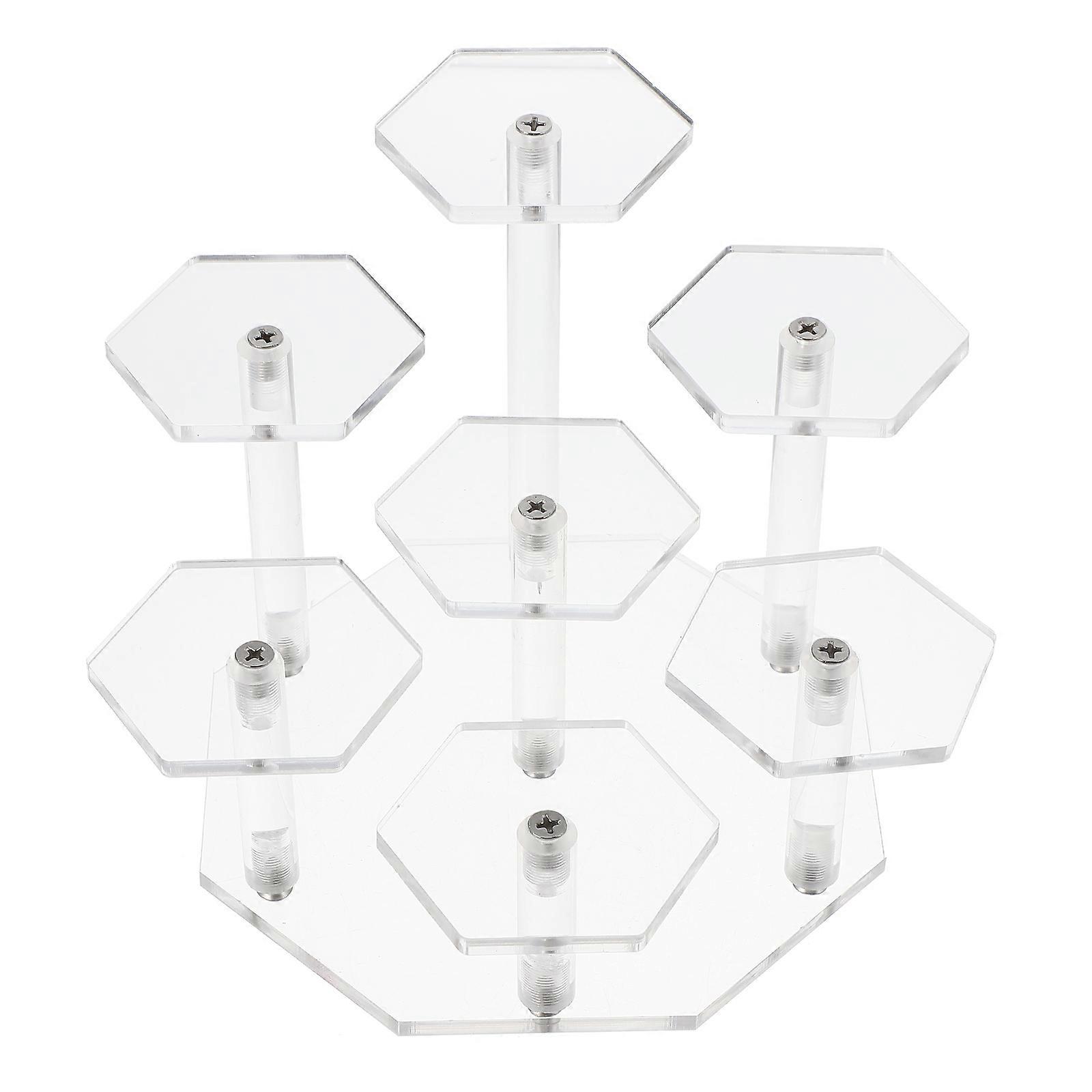 Multi-layer Display Stand Acrylic Display Rack Suitable For Home Decoration Transparent Design 1Pcs