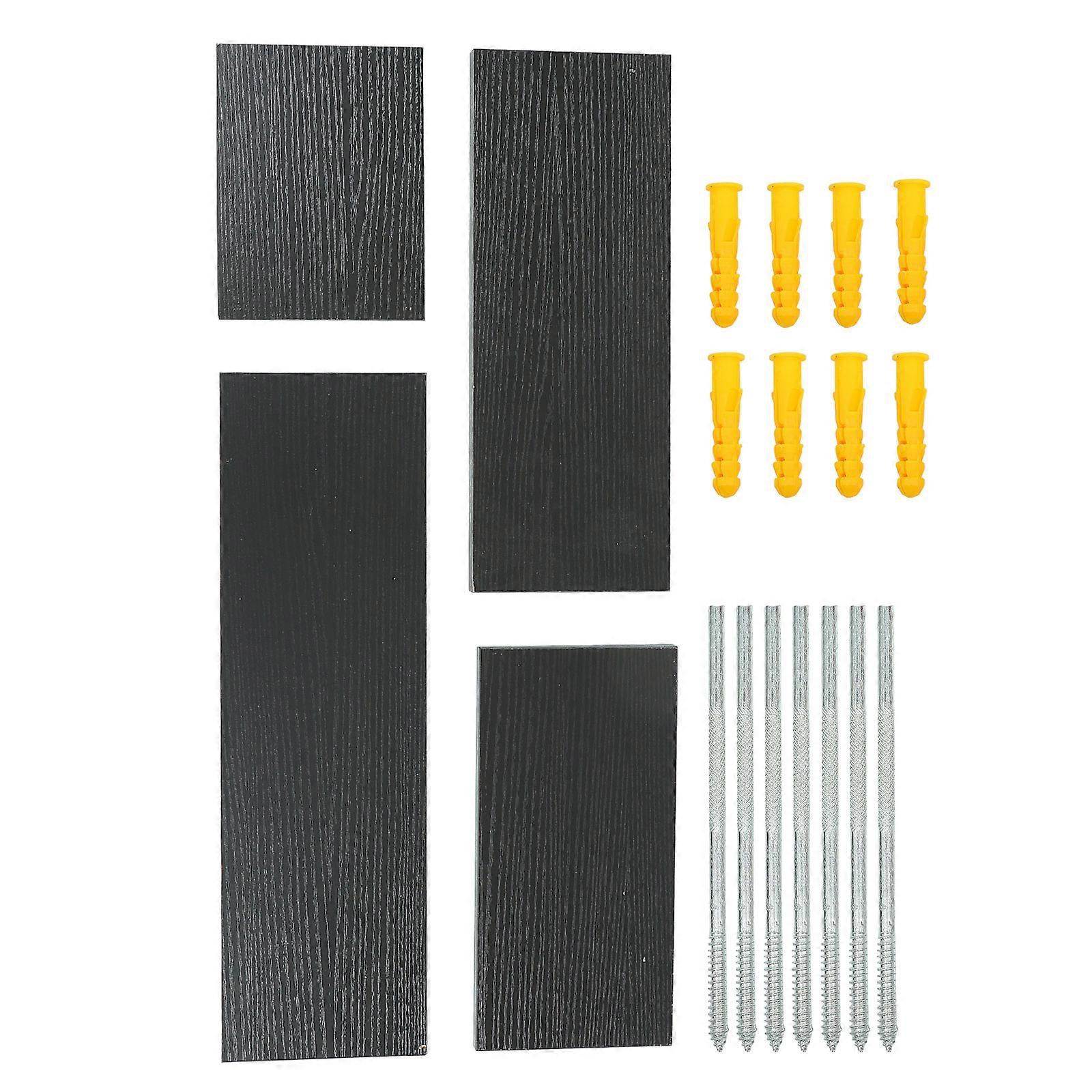 Wooden Storage Rack 4Pcs Decorative Floating Racks Wall-mounted Suitable For Living Room Decor Size 50.00X15.00X1.80CM