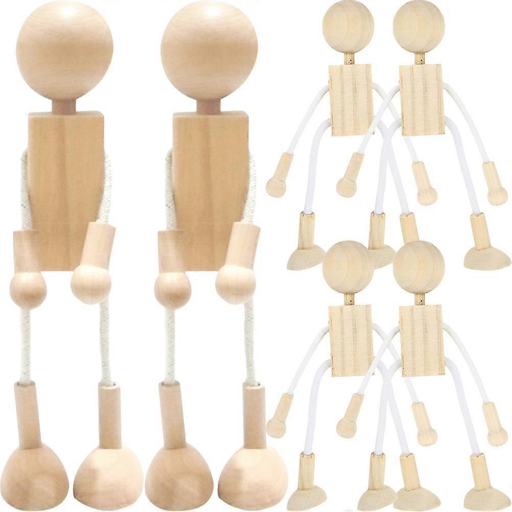 a polished and engaging product description based on your input:
**6pcs Unfinished DIY Cartoon Dolls – Perfect for Creative Crafts & Skill