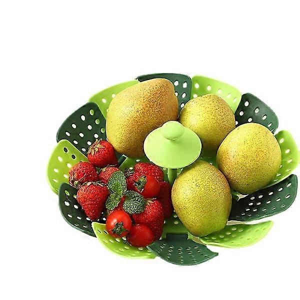 Bloom folding steamer basket - Green